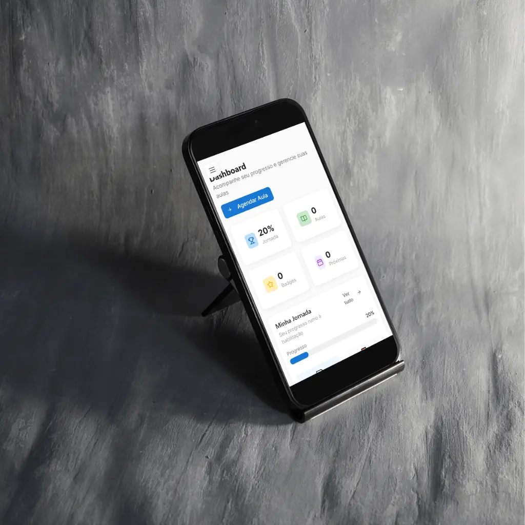 DirijaCerto App - Interface de agendamento de aulas